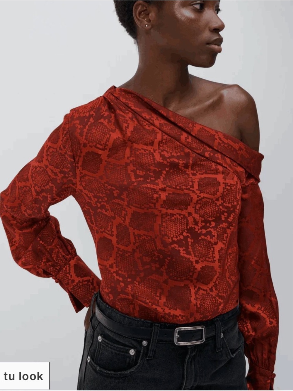 SIMKHAI Alice Python Print Blouse - Picture 3 of 5